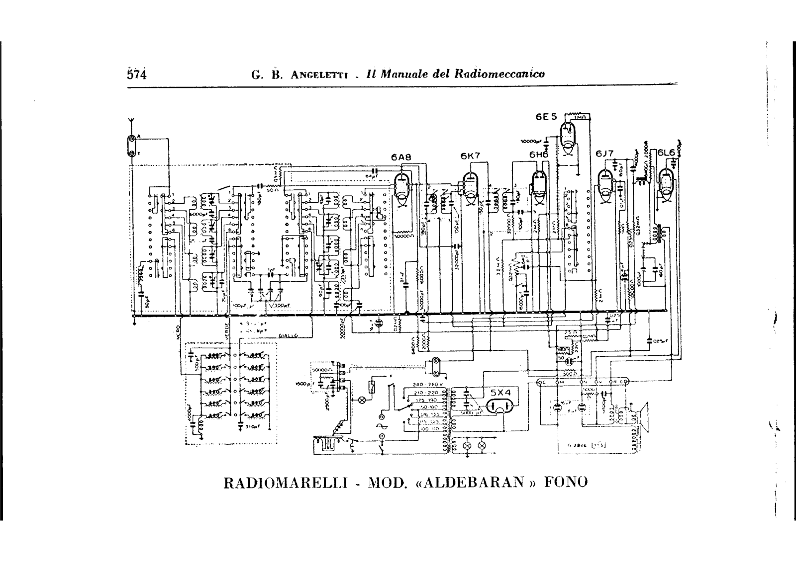 Radiomarelli aldebaran fono schematic