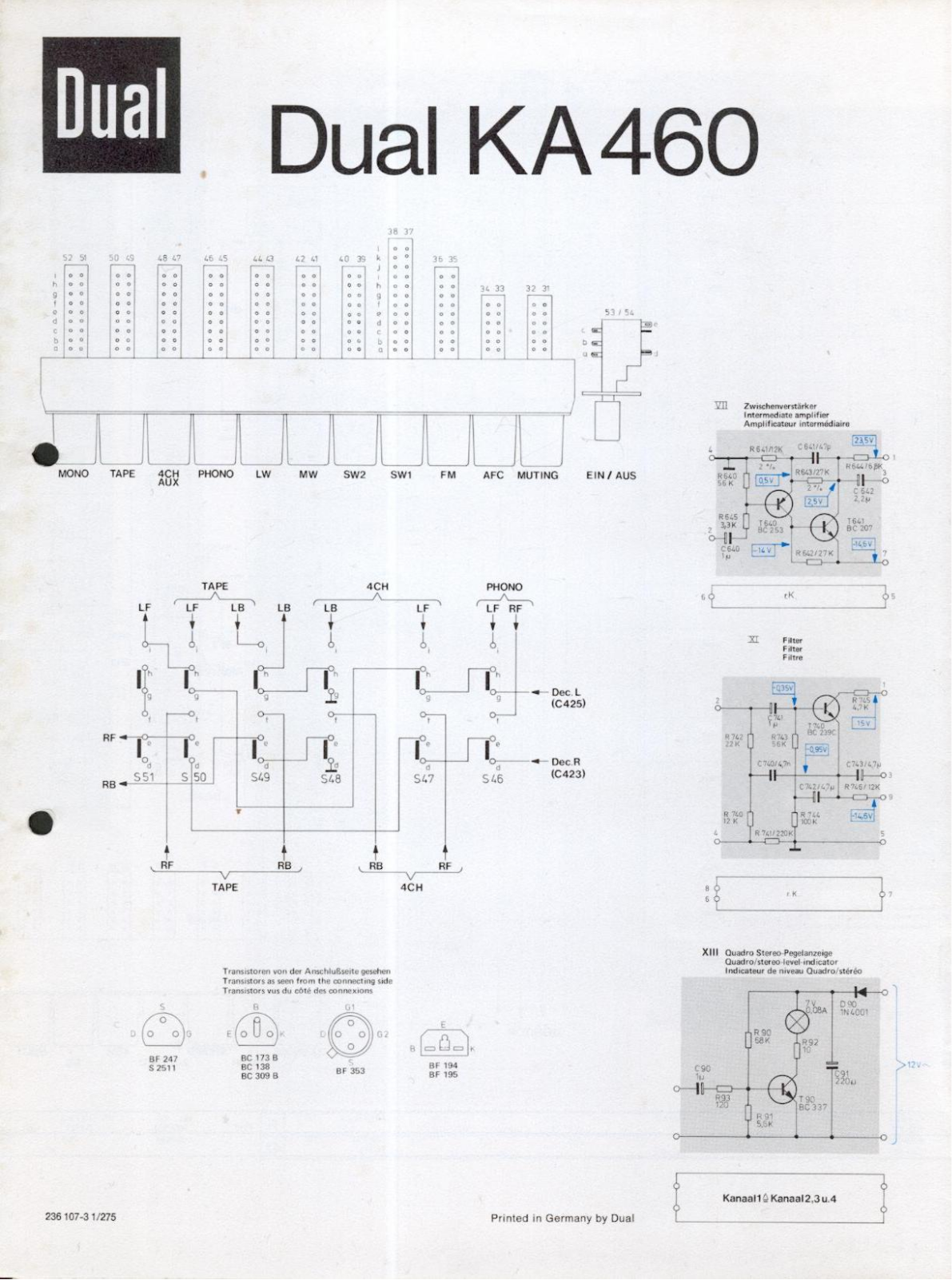 Dual KA-460 Service manual