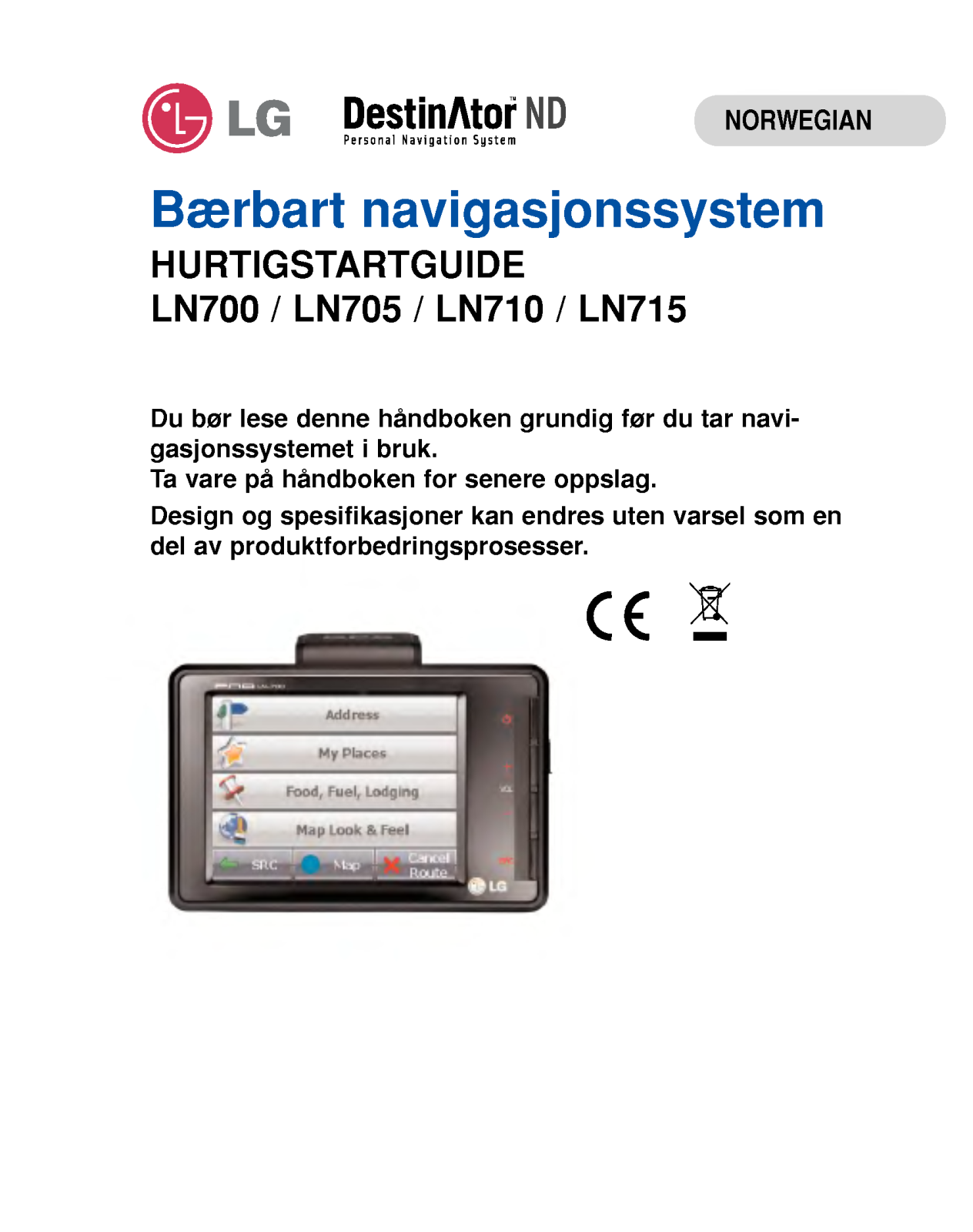 Lg LN700, LN705, LN710, LN715 user Manual