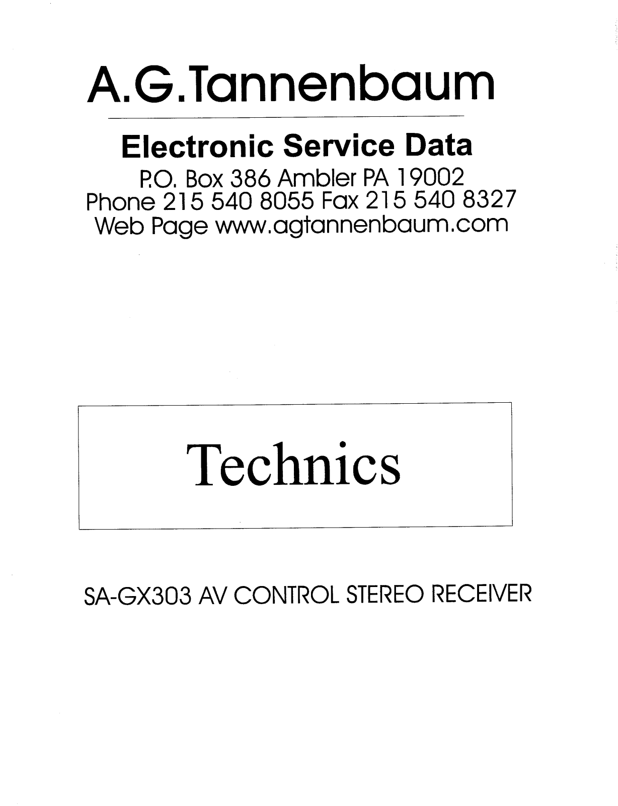 TECHNICS SA GX303 Diagram