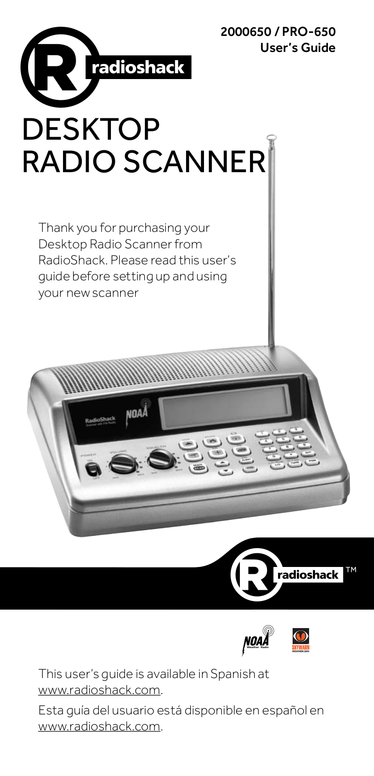 RadioShack PRO-650 Owner Manual