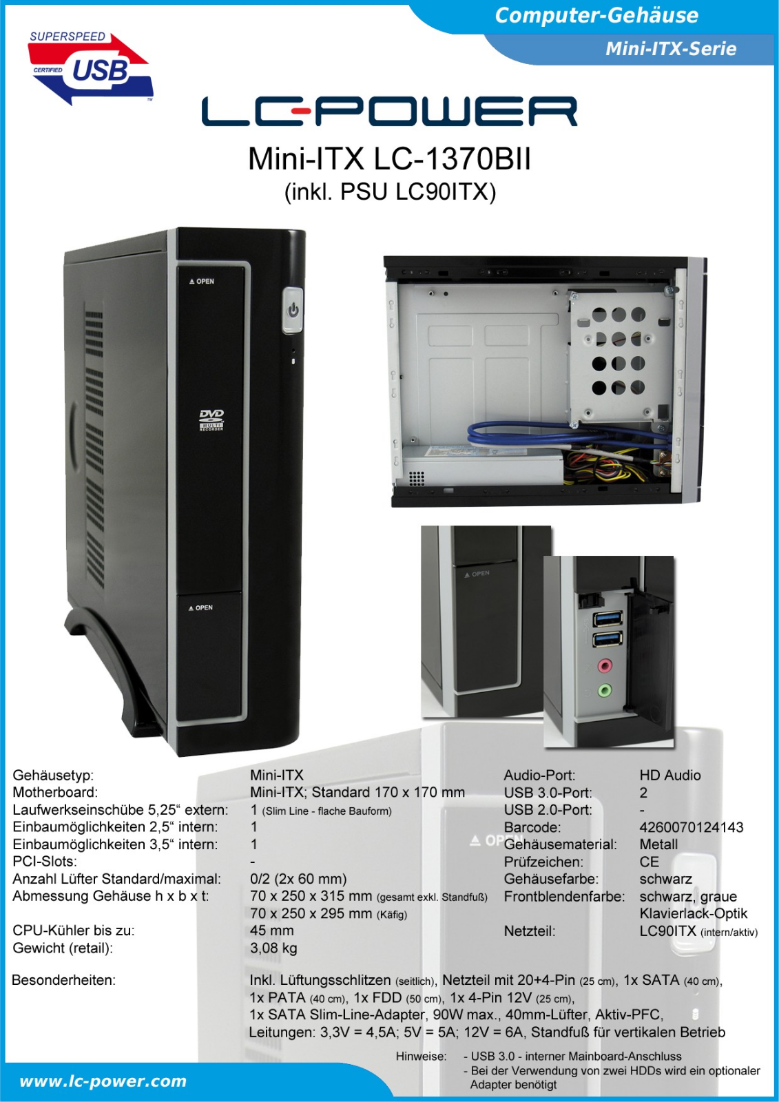 LC-Power LC-1370BII User Manual