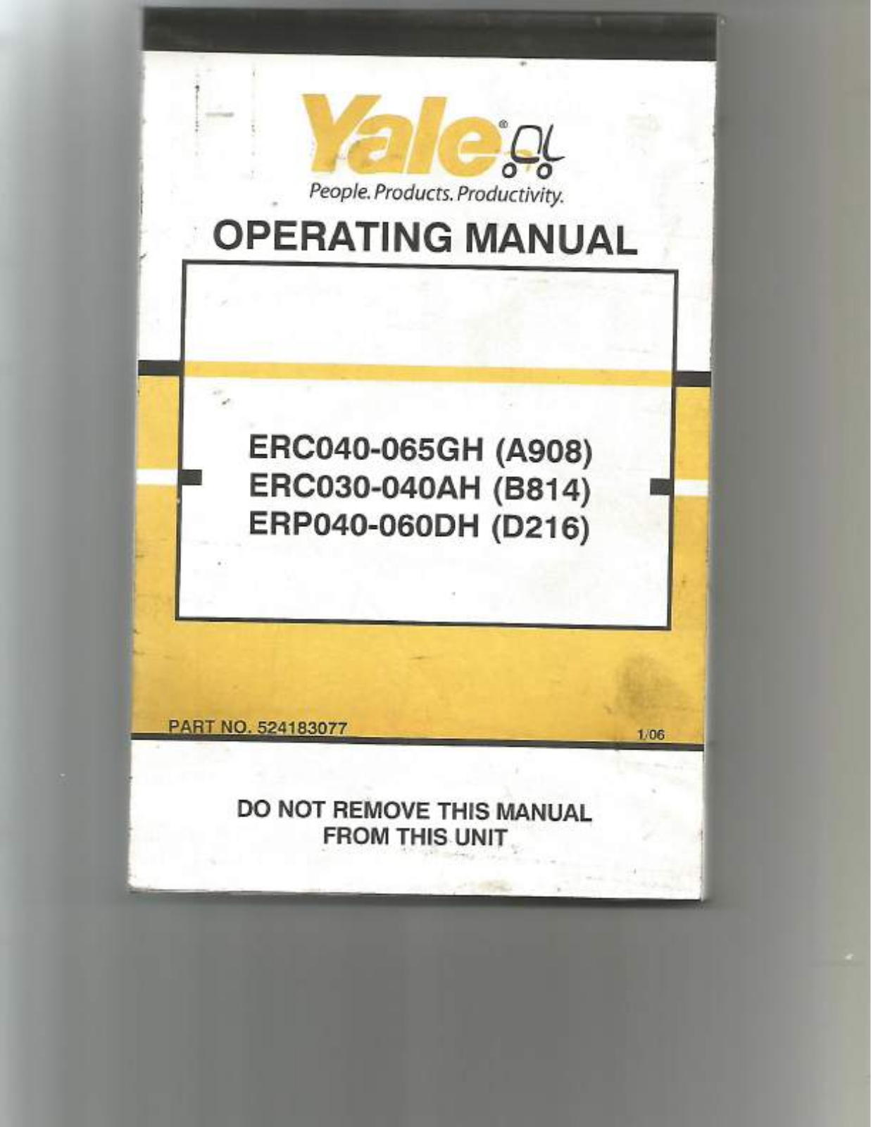 Yale 5000 Operator Manual