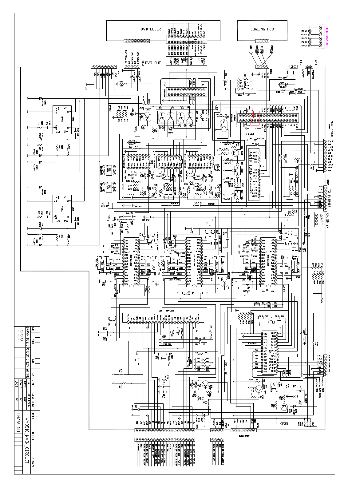 Mystery MMTD-9100 MAIN CIRCUIT