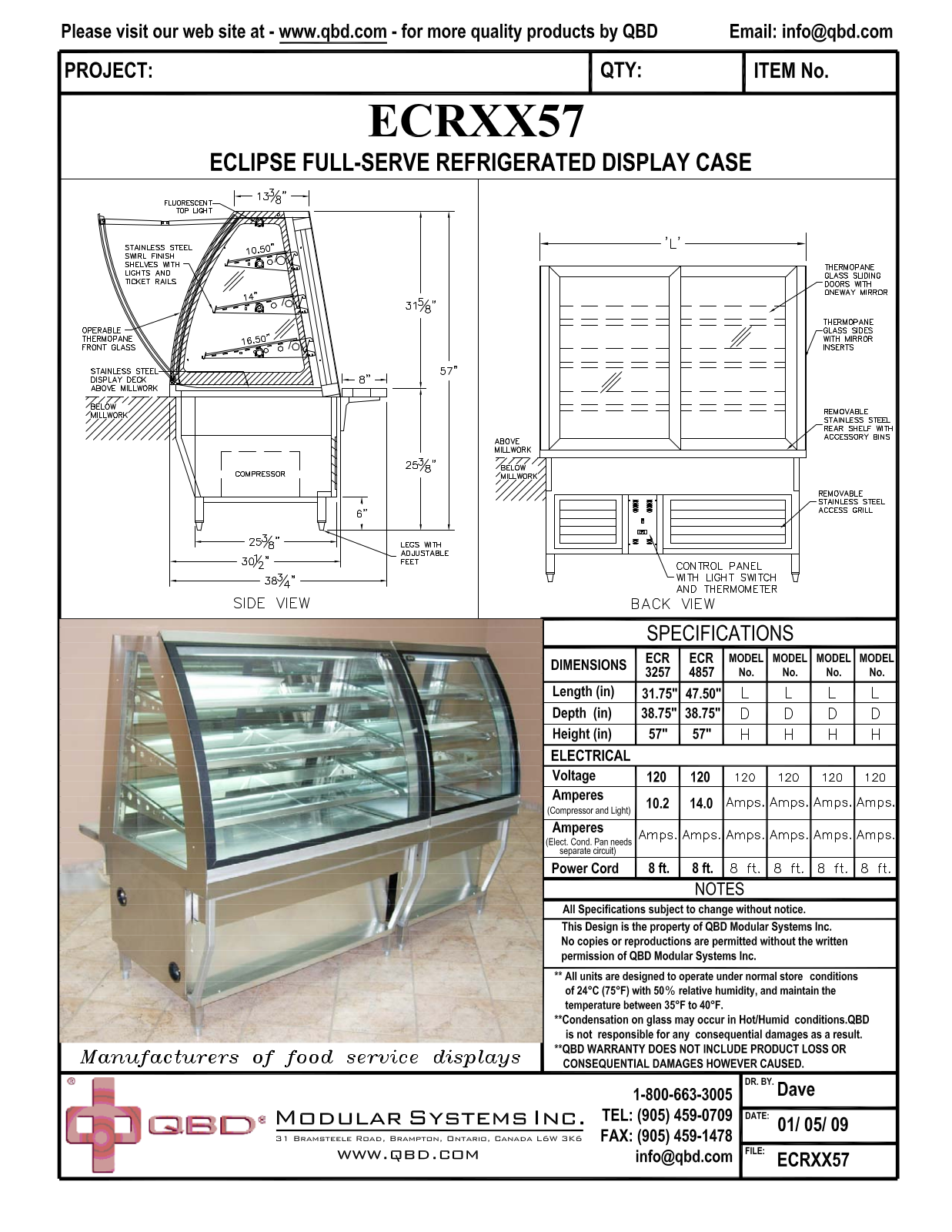 QBD ECRXX57 User Manual