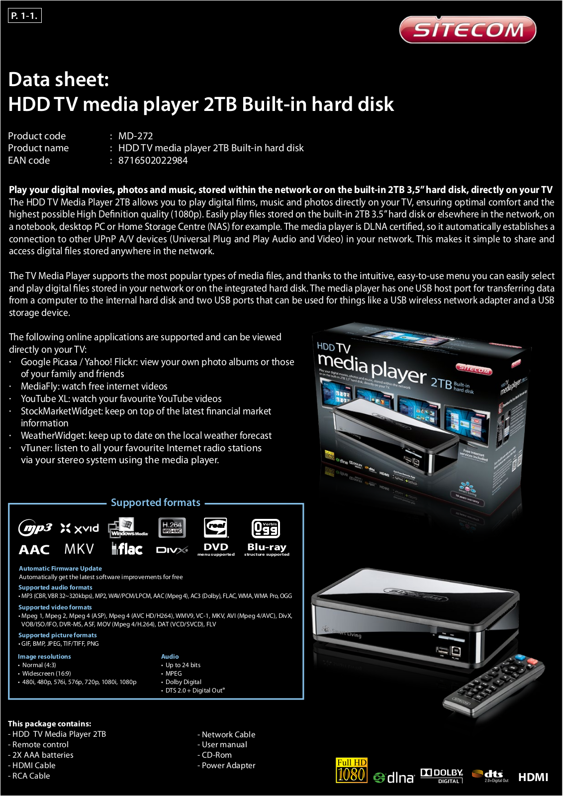 Sitecom MD-272 DATASHEET