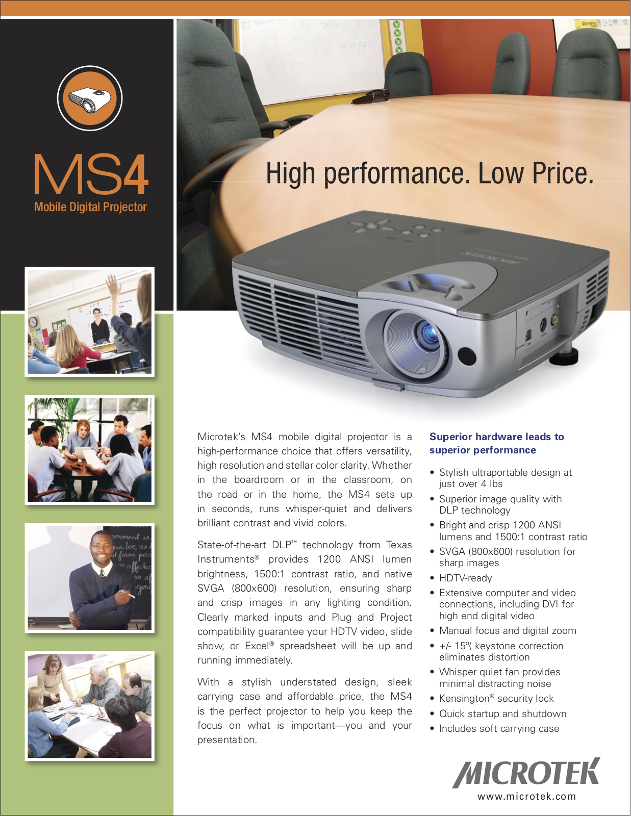 Microtek MS4 Product Sheet