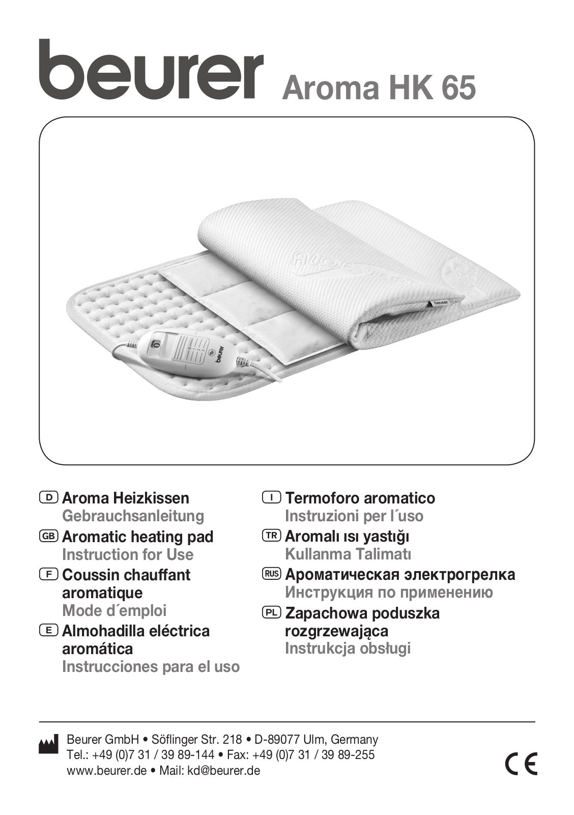 Beurer Aroma HK 65 User guide