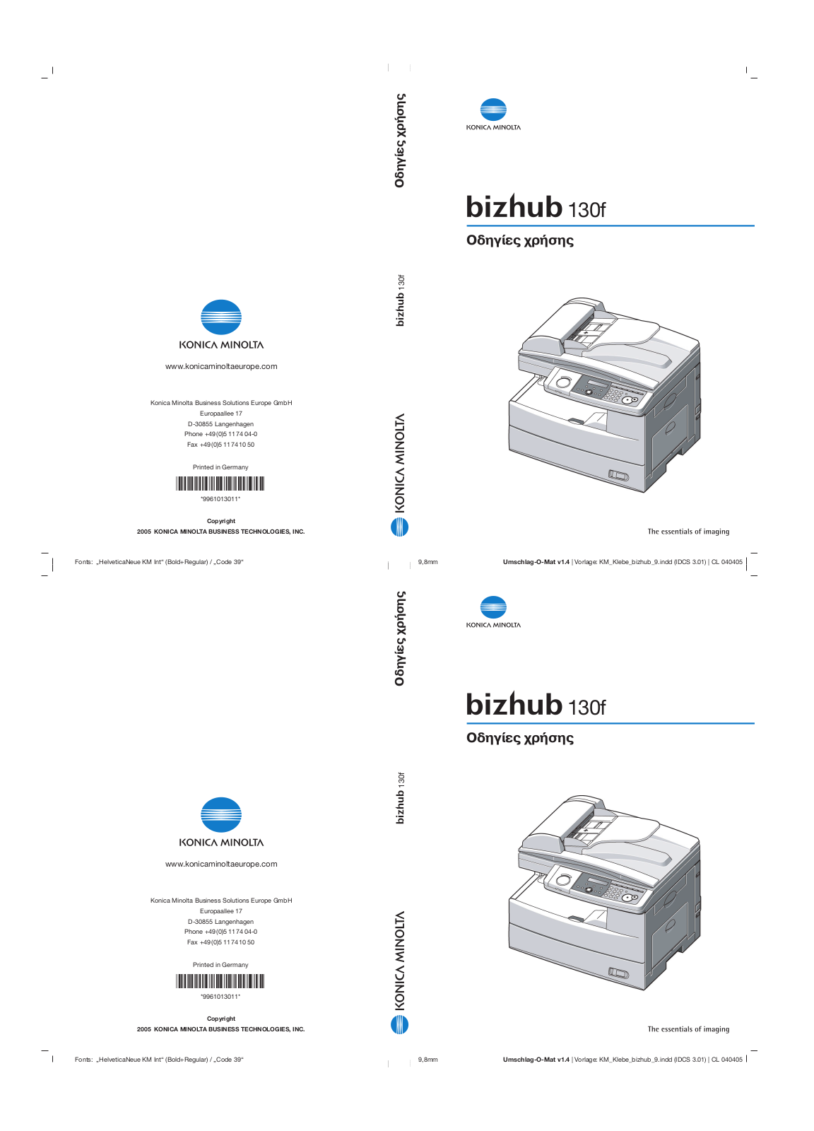 Konica minolta BIZHUB 130F User Manual