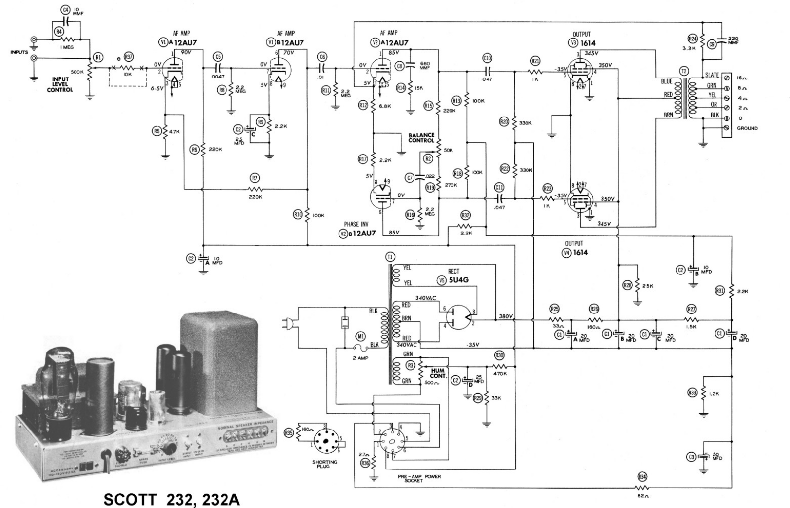 HH Scott 232 schematic