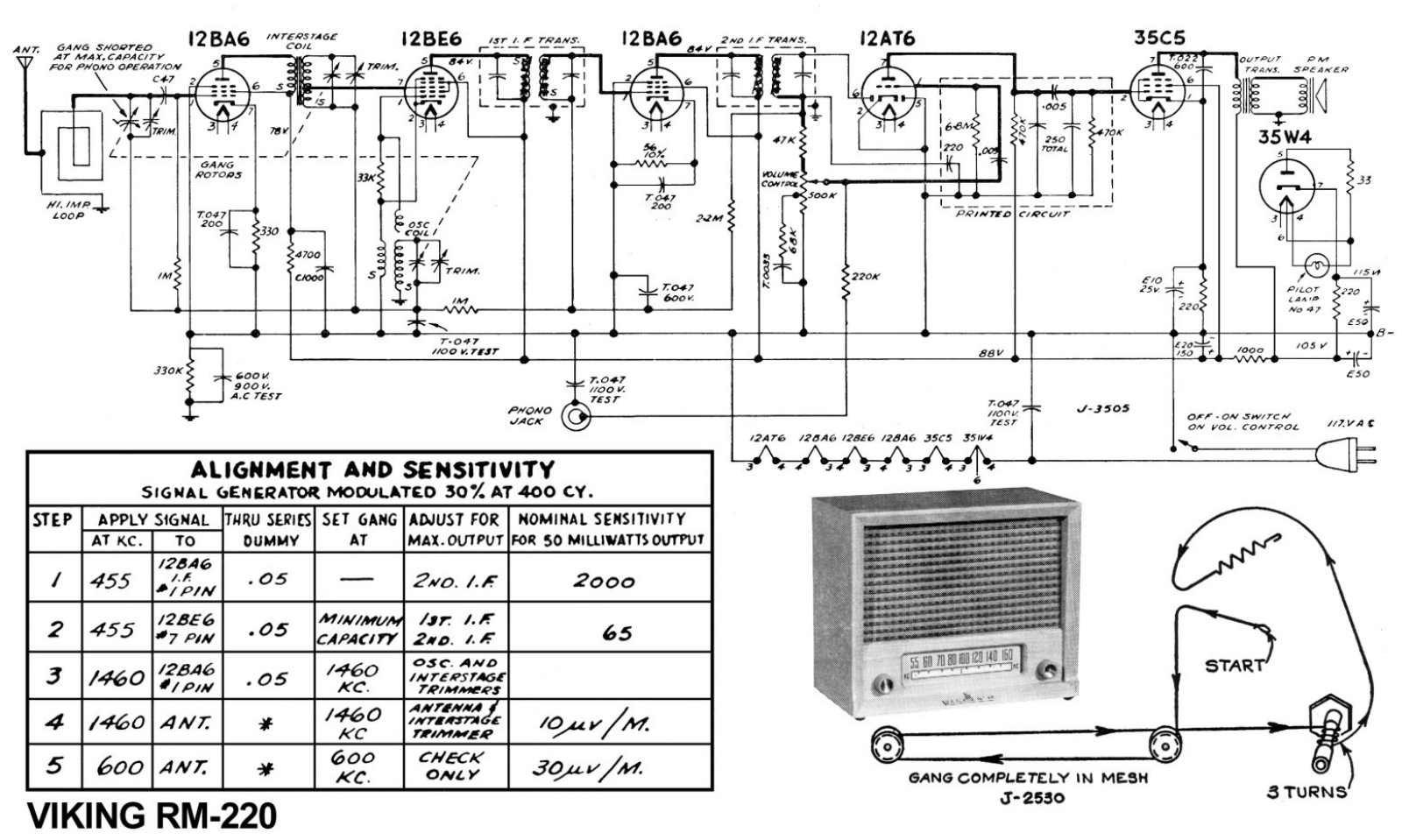 Viking RM-220 Schematic