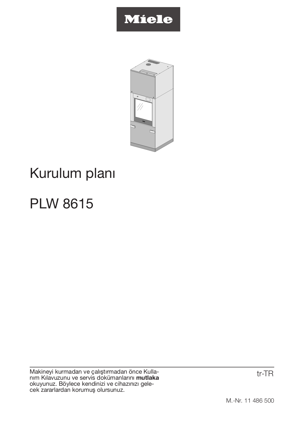 Miele PLW 8615 Installation Plan