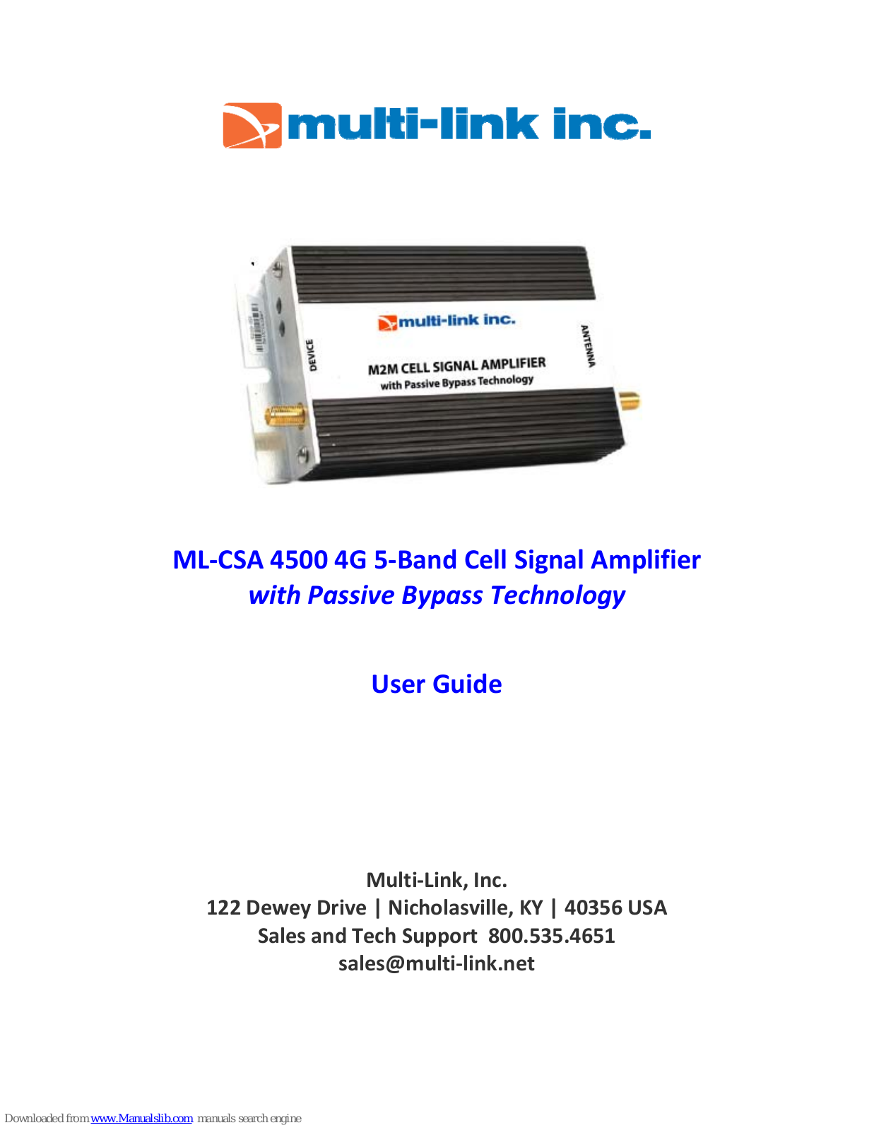 Multi-Link ML-CSA 4500 User Manual