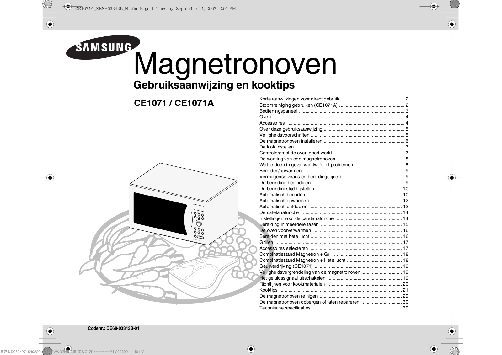 Samsung CE1071, CE1071A, CE1071AT User Manual