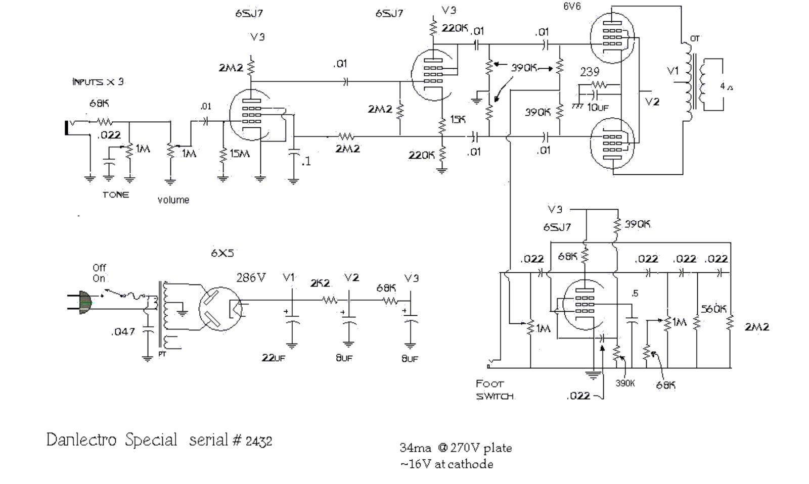 Danelectro special schematic