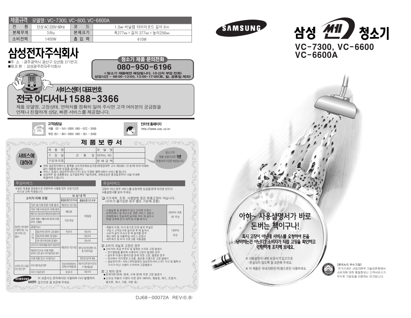 Samsung VC-6600A User Manual