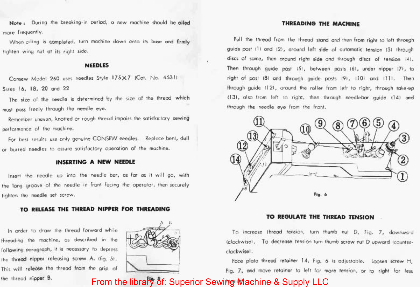 Consew 260 Threading Diagram