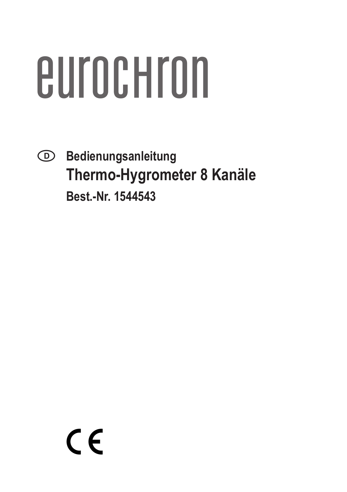 Eurochron Thermo-hygrometer Operation Manual