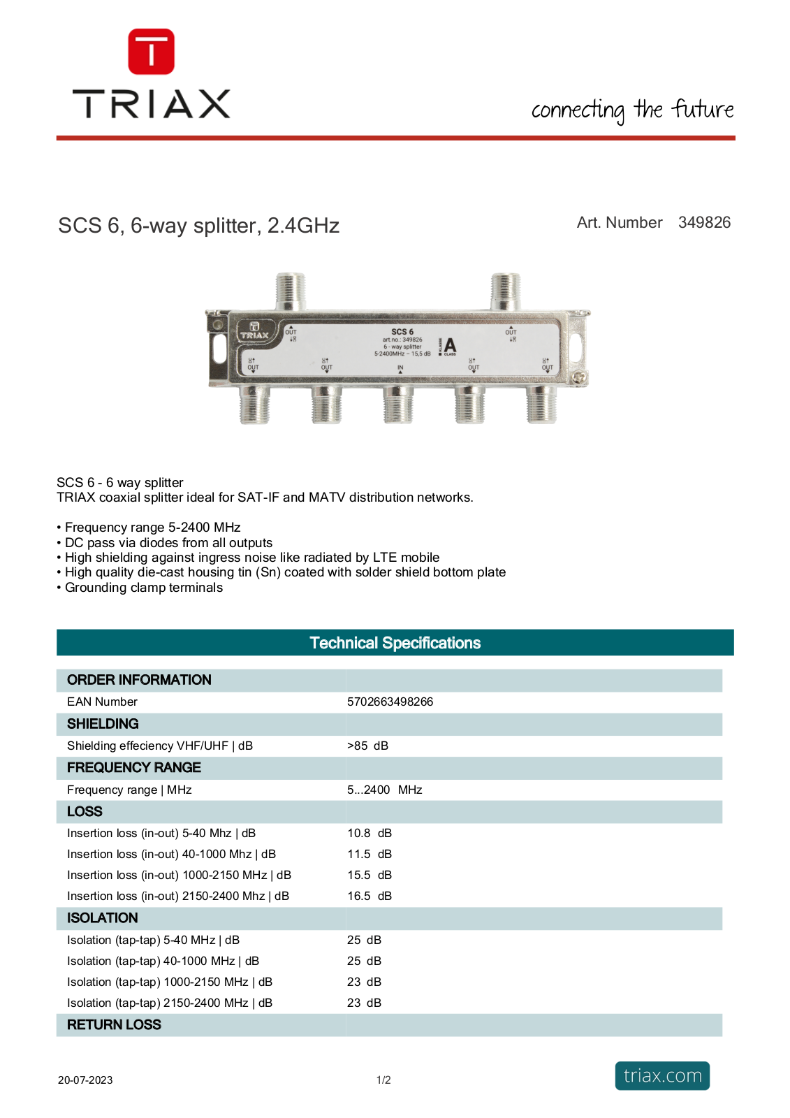 Datasheet SCS 6 Specification - ManualMachine.com