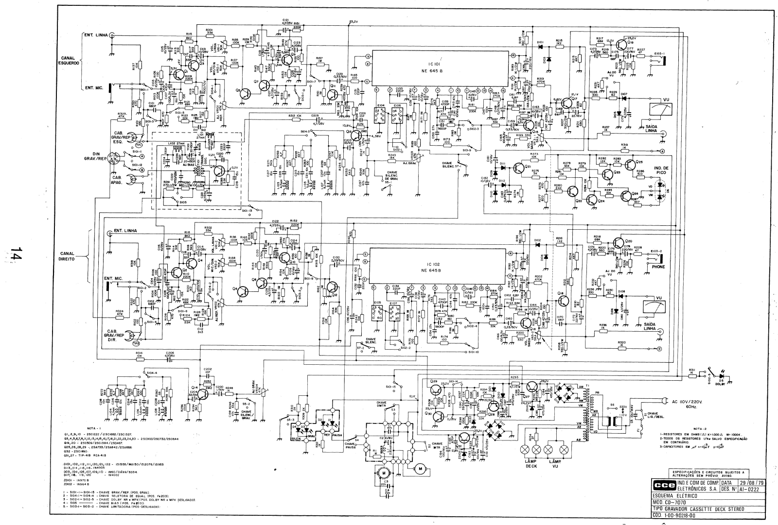 CCE CD-7070 Schematic