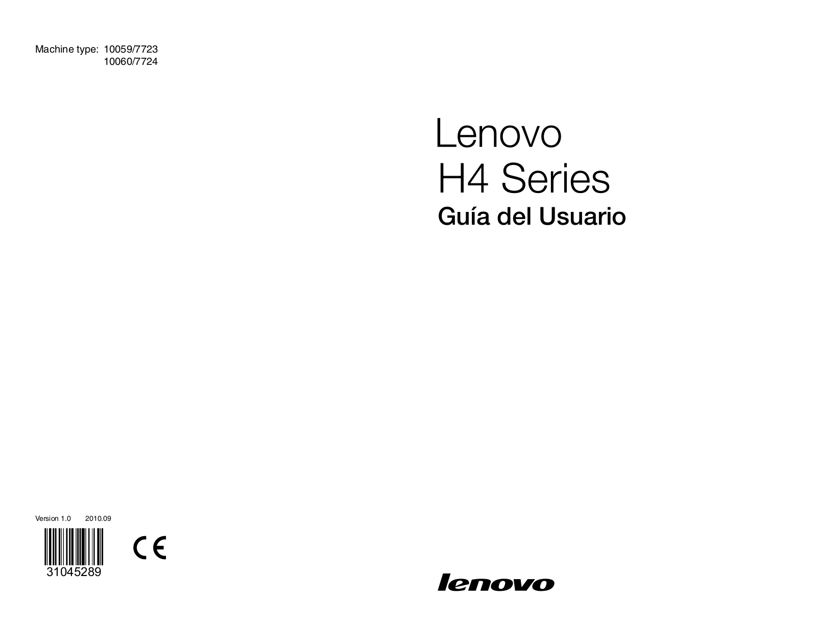 Lenovo H410, H410E, 10059-7723, 10060-7724 User Manual