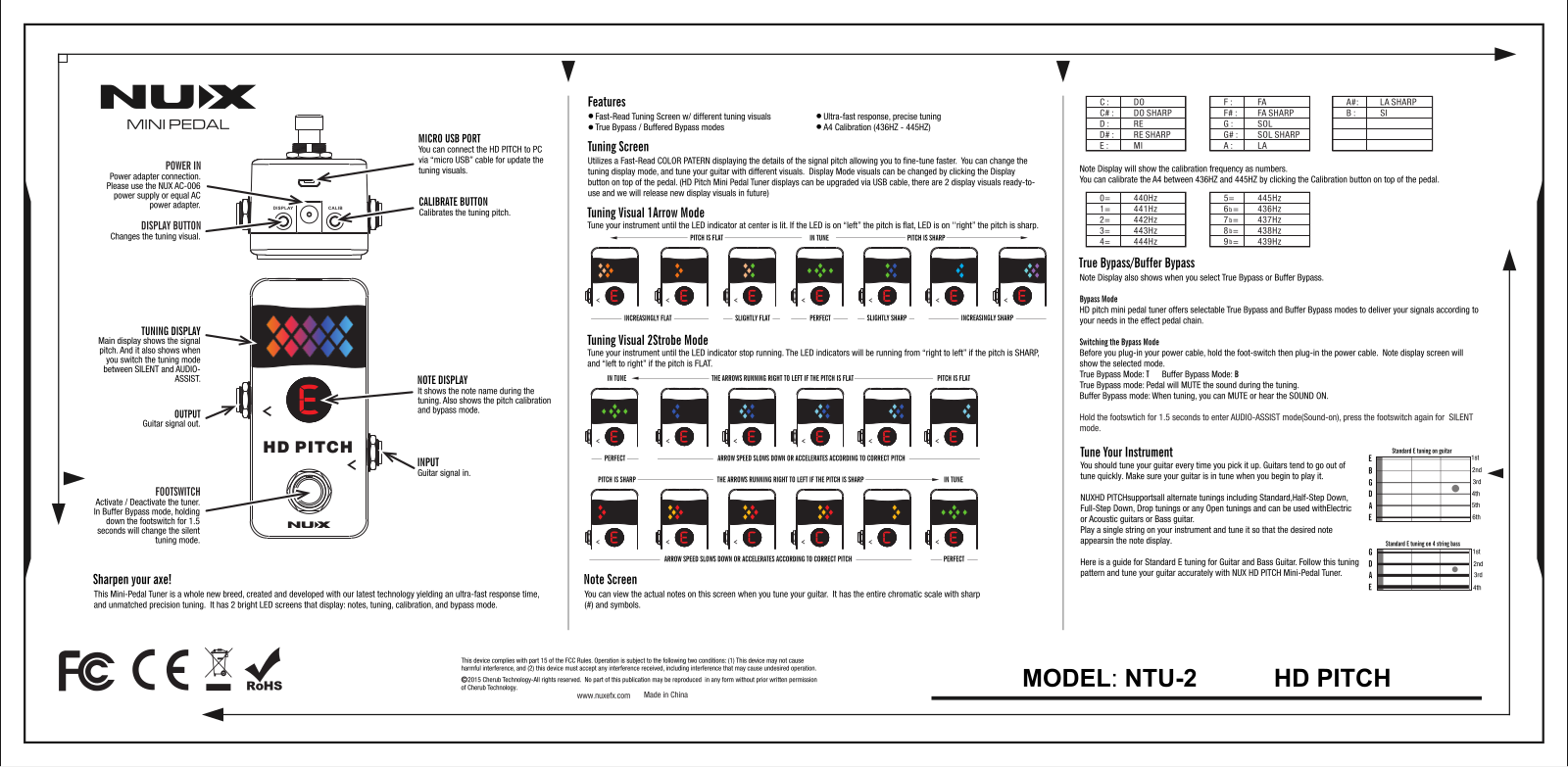 Nux NTU-2 Owner`s Manual