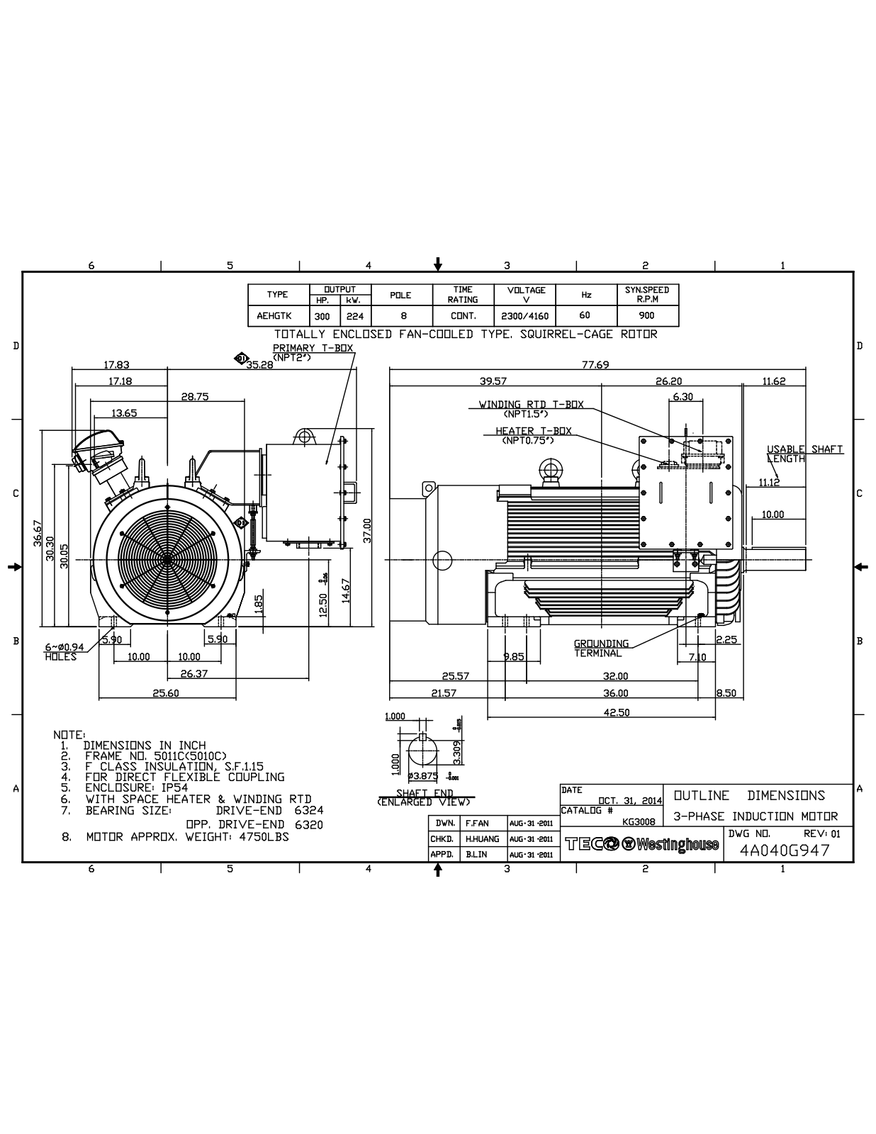 Teco KG3008 Reference Drawing