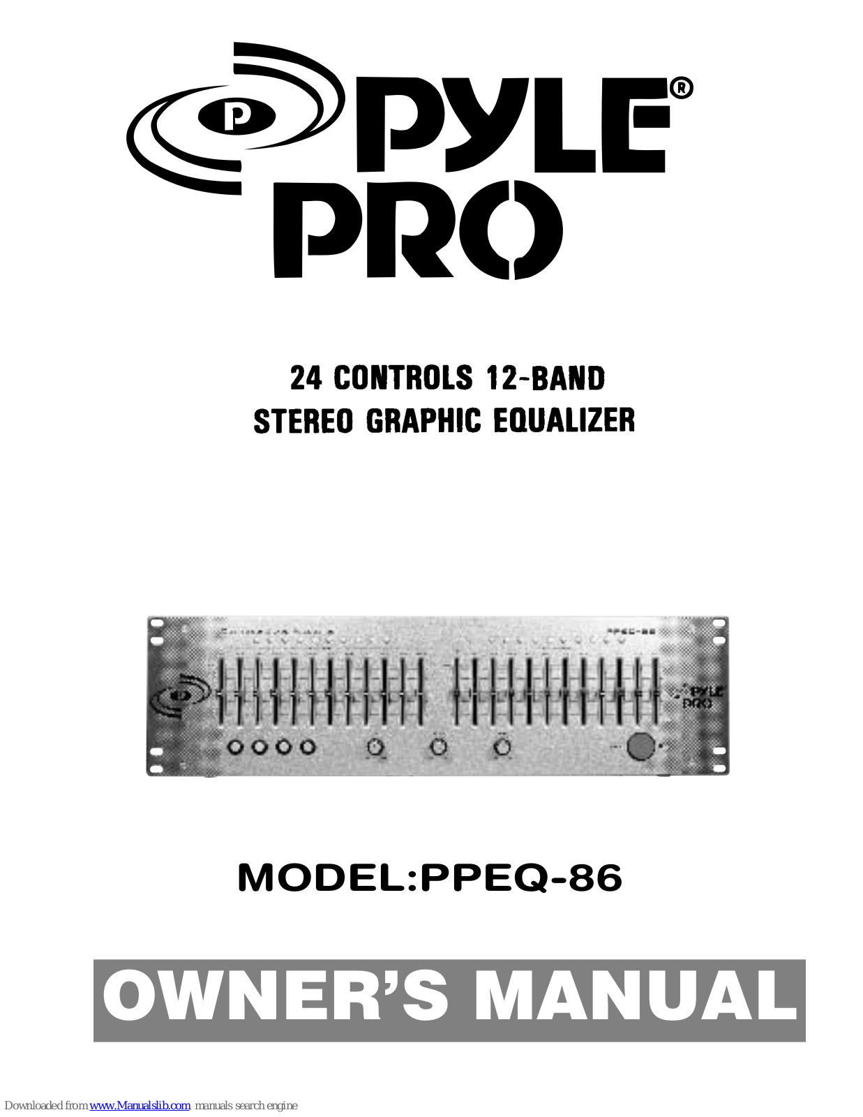 Pyle Pro PPEQ-86 Owner's Manual