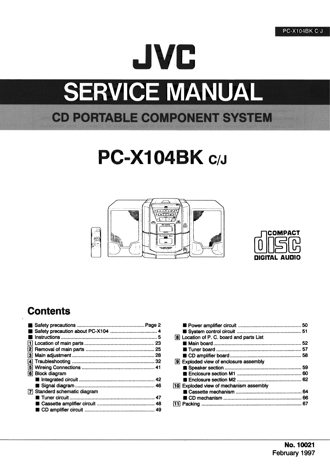 JVC PCX-104-BK Service manual