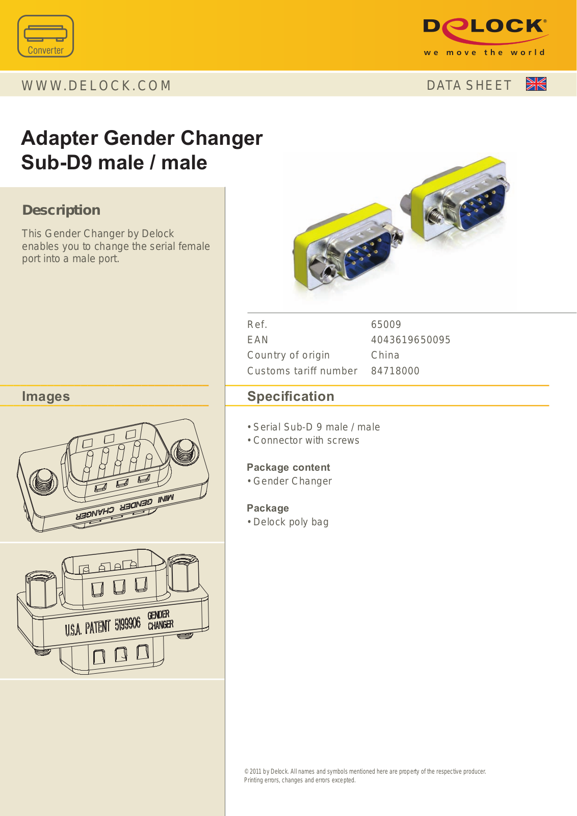 DeLOCK 65009 datasheet