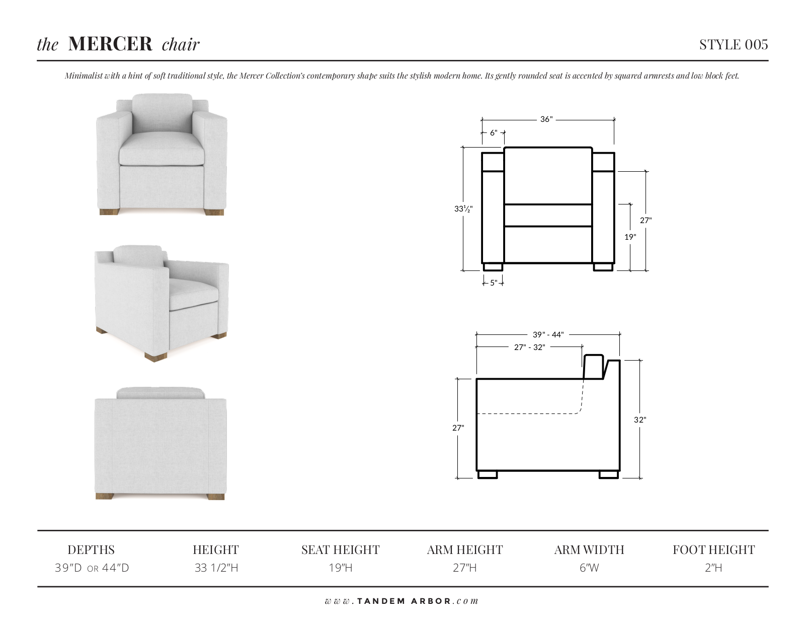 Tandem Arbor SBGA1102 Specifications - ManualMachine.com