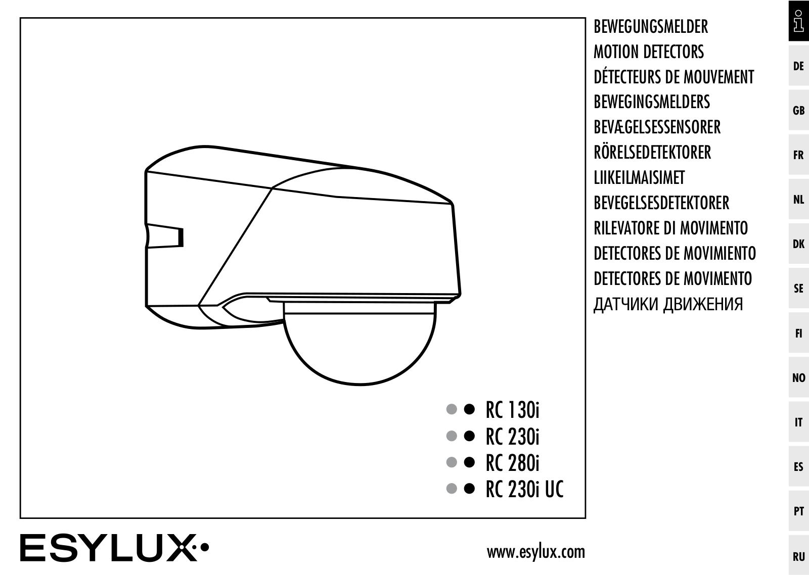 ESYLUX RC 230i UC operation manual