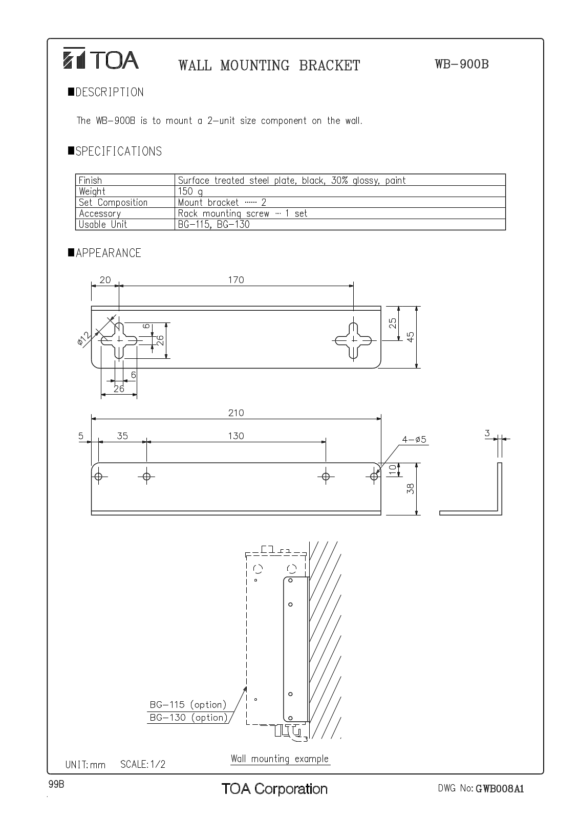 TOA WB-900B User Manual