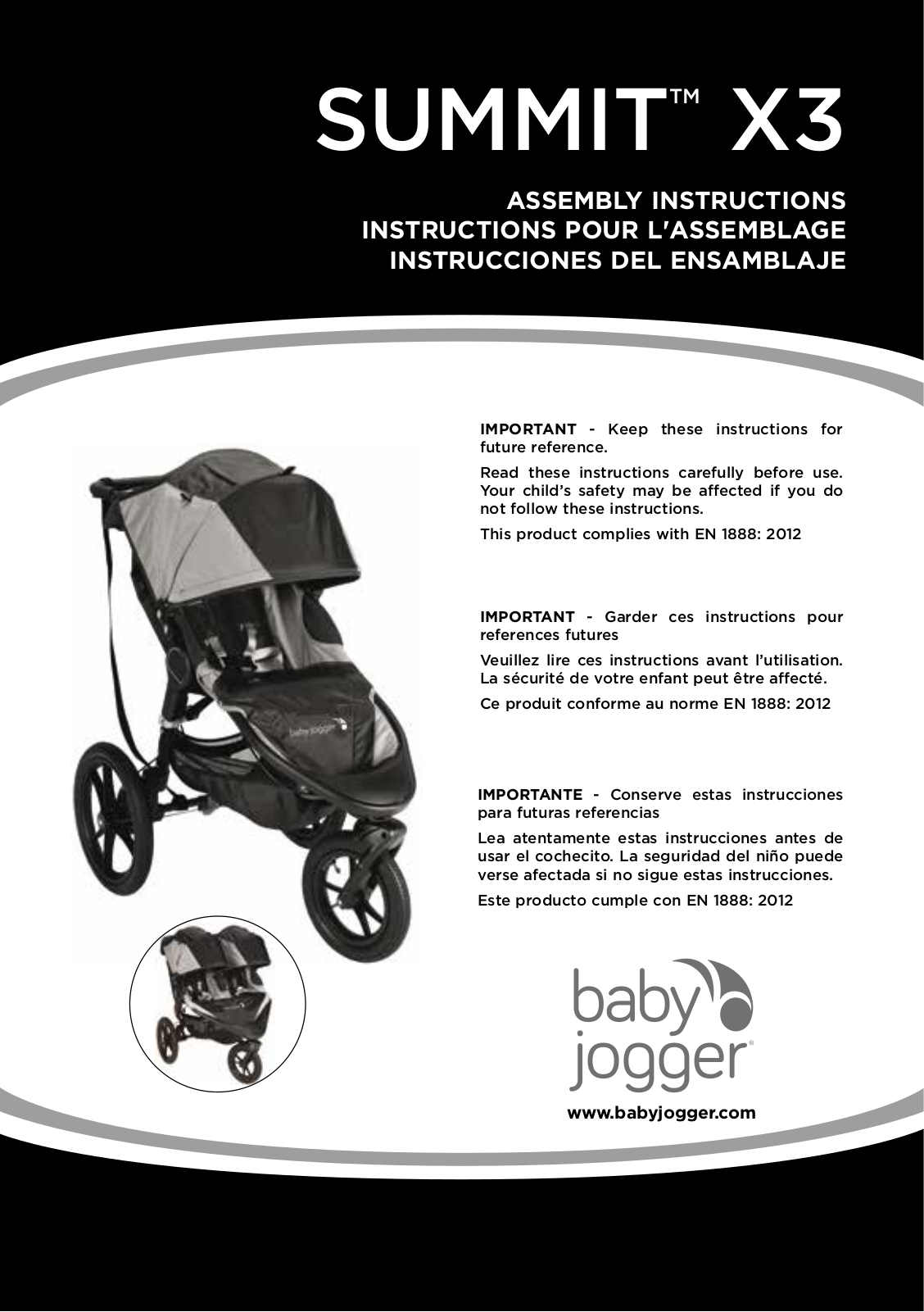 Baby jogger SUMMIT Assembly Instructions