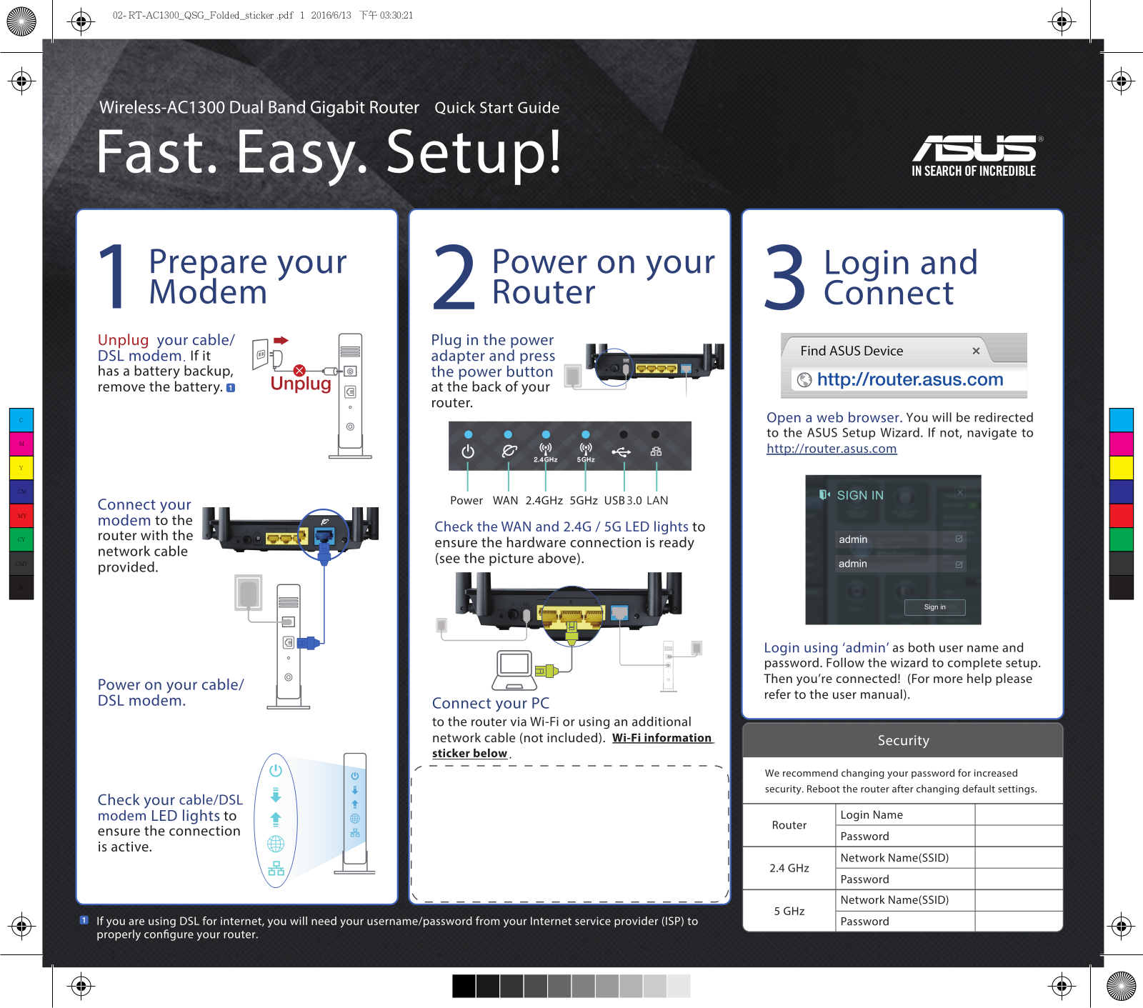 ASUS RT-ACRH13 Quick Install Guide