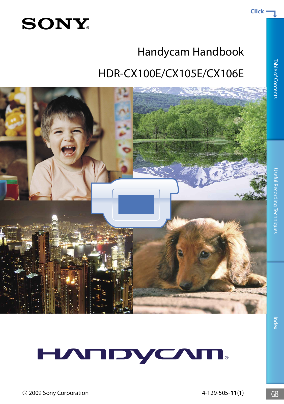 Sony CX105E, CX106E, HDR-CX100E User Manual