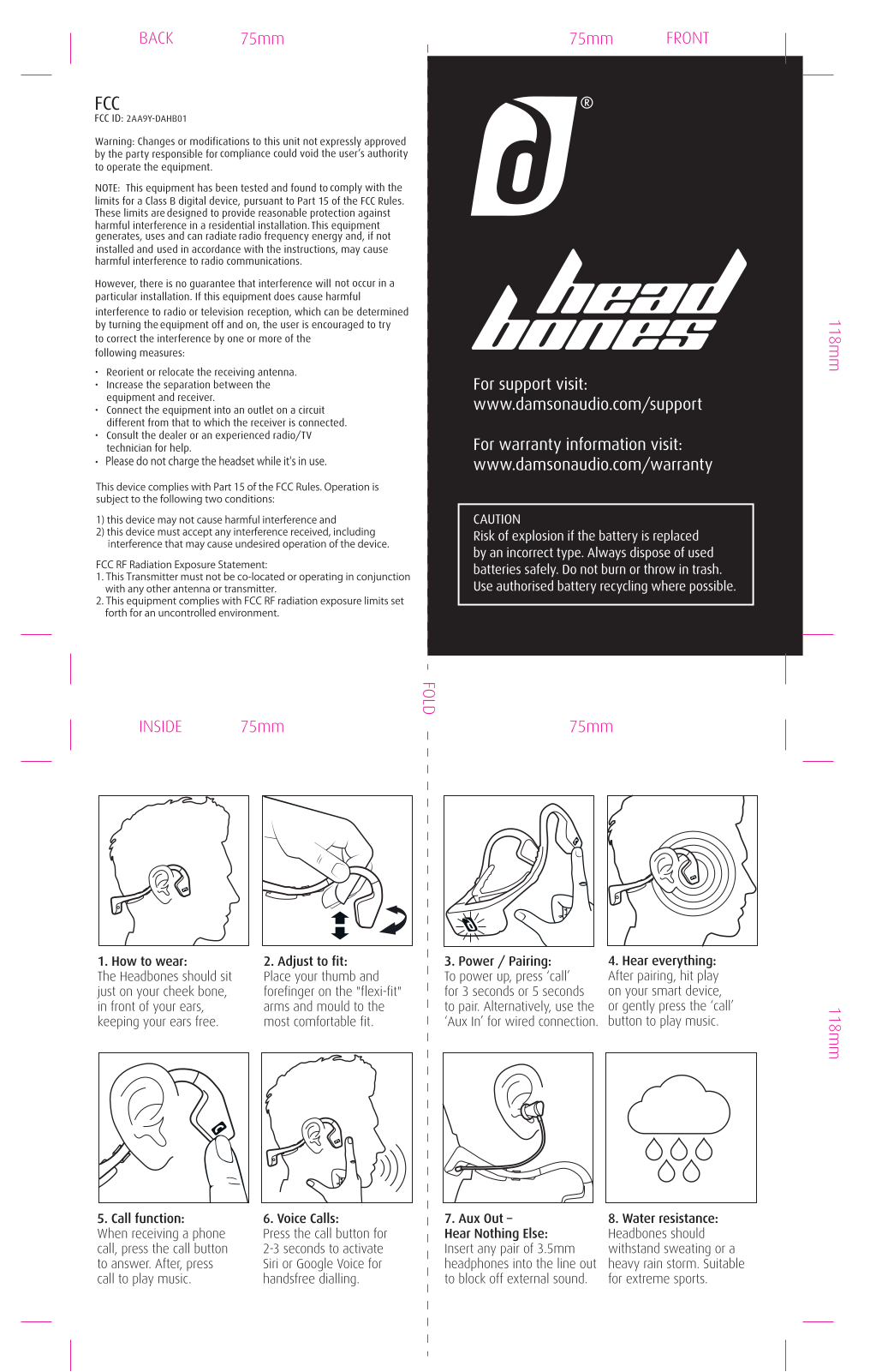 Damson DAHB01 Users Manual