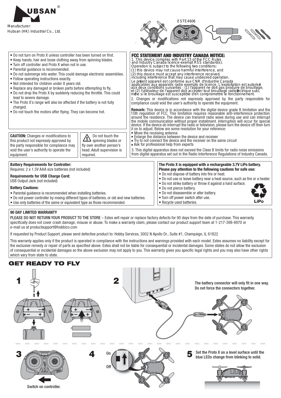 Hubsan HBS24G120218 User Manual