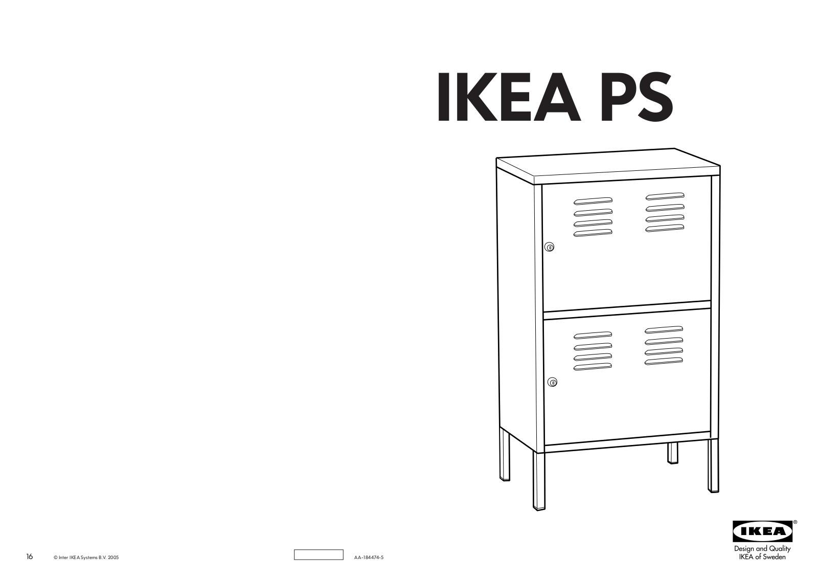 IKEA PS CABINET 24X41 Assembly Instruction