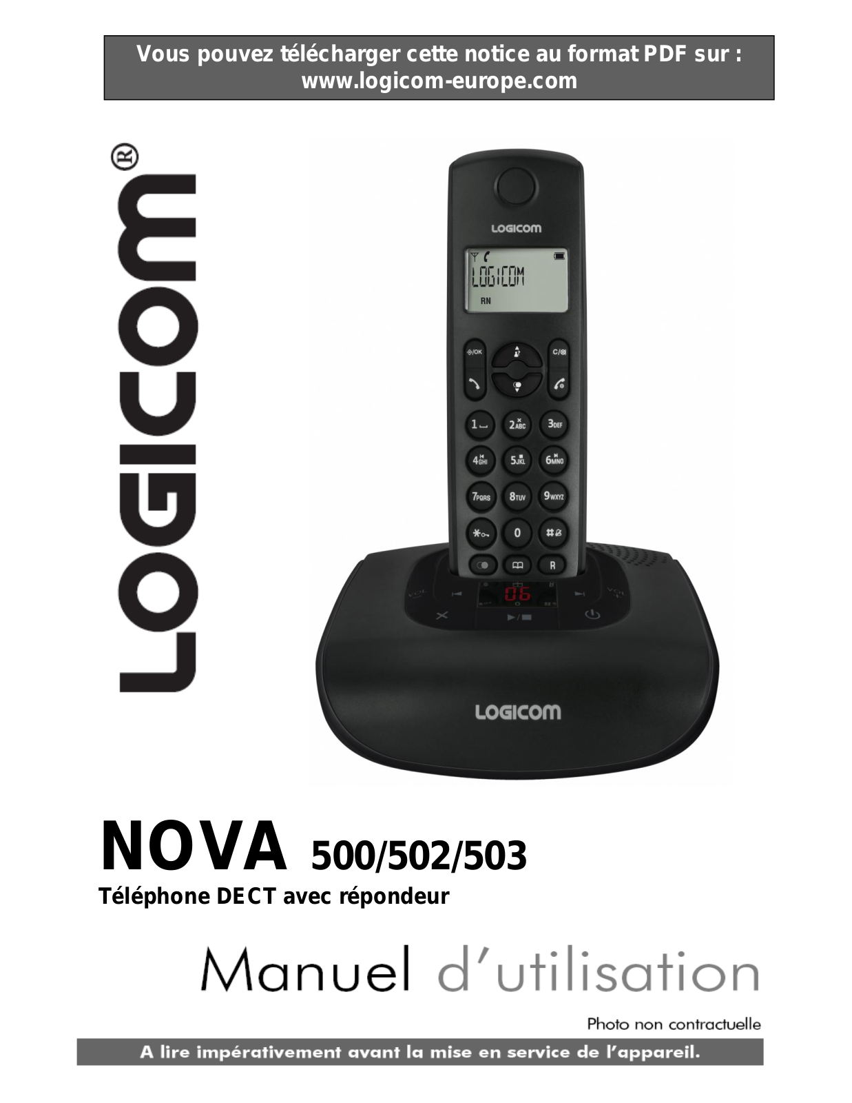 Logicom NOVA 503, NOVA 502, NOVA 500 User Manual