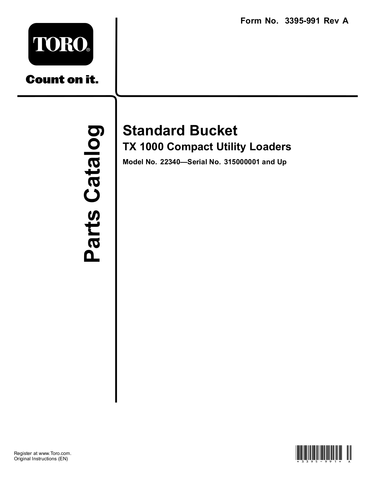 Toro 22340 Parts Catalogue