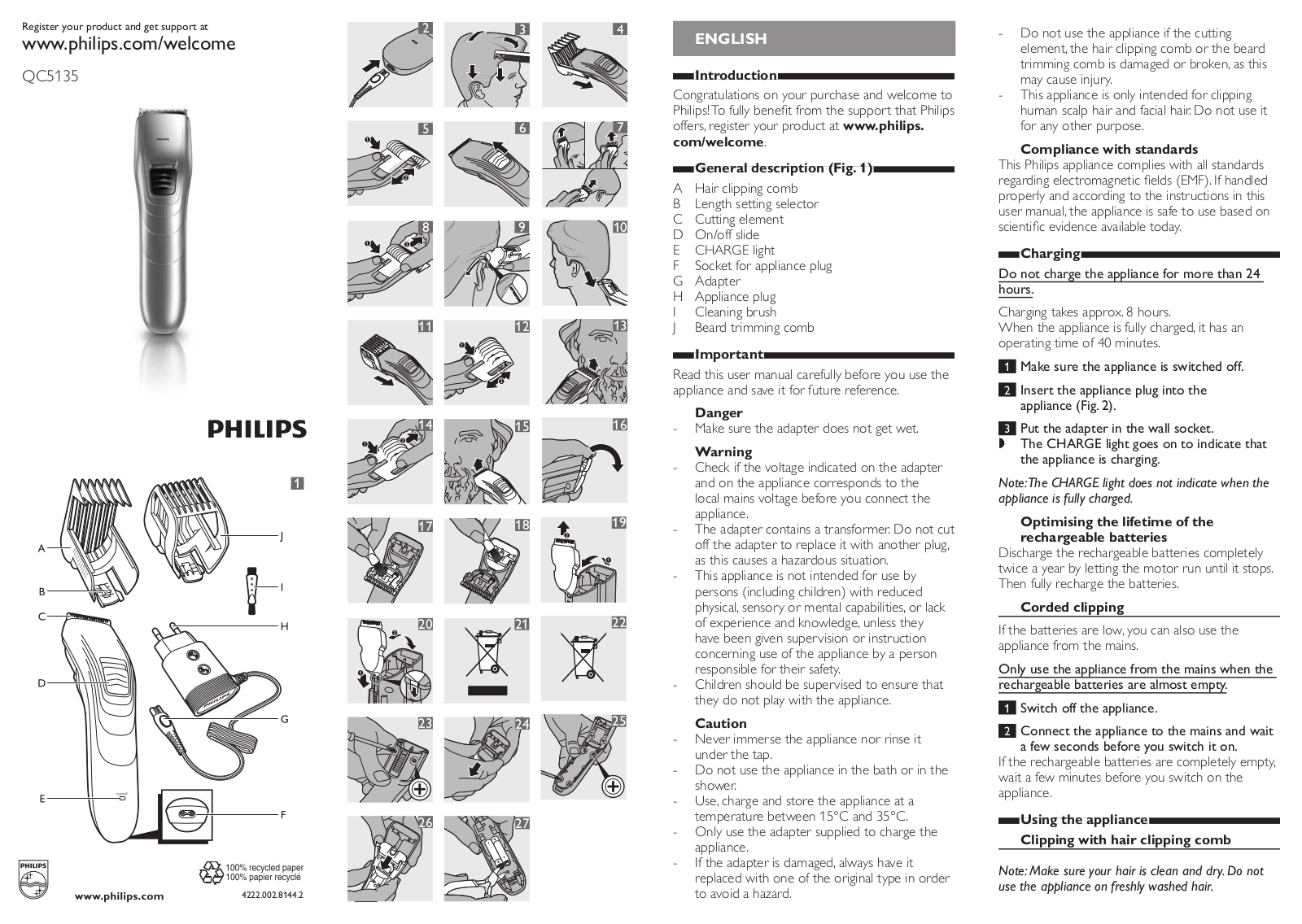 PHILIPS QC5135 User Manual