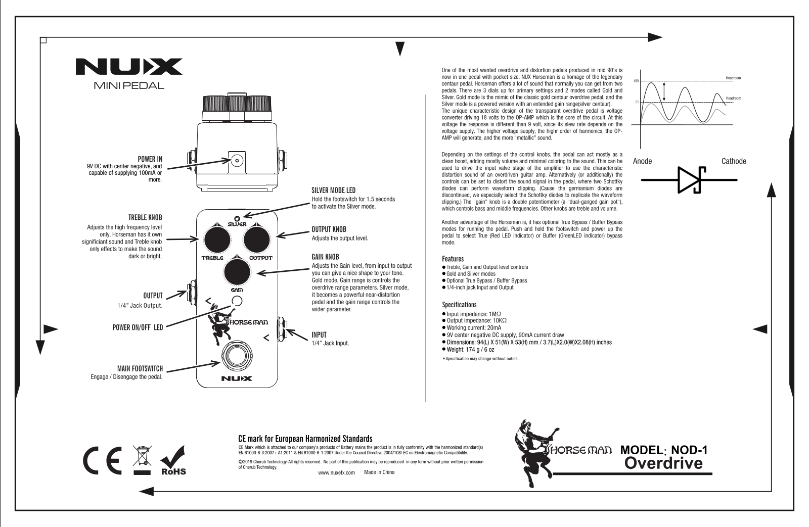 Nux NOD-1 Owner`s Manual