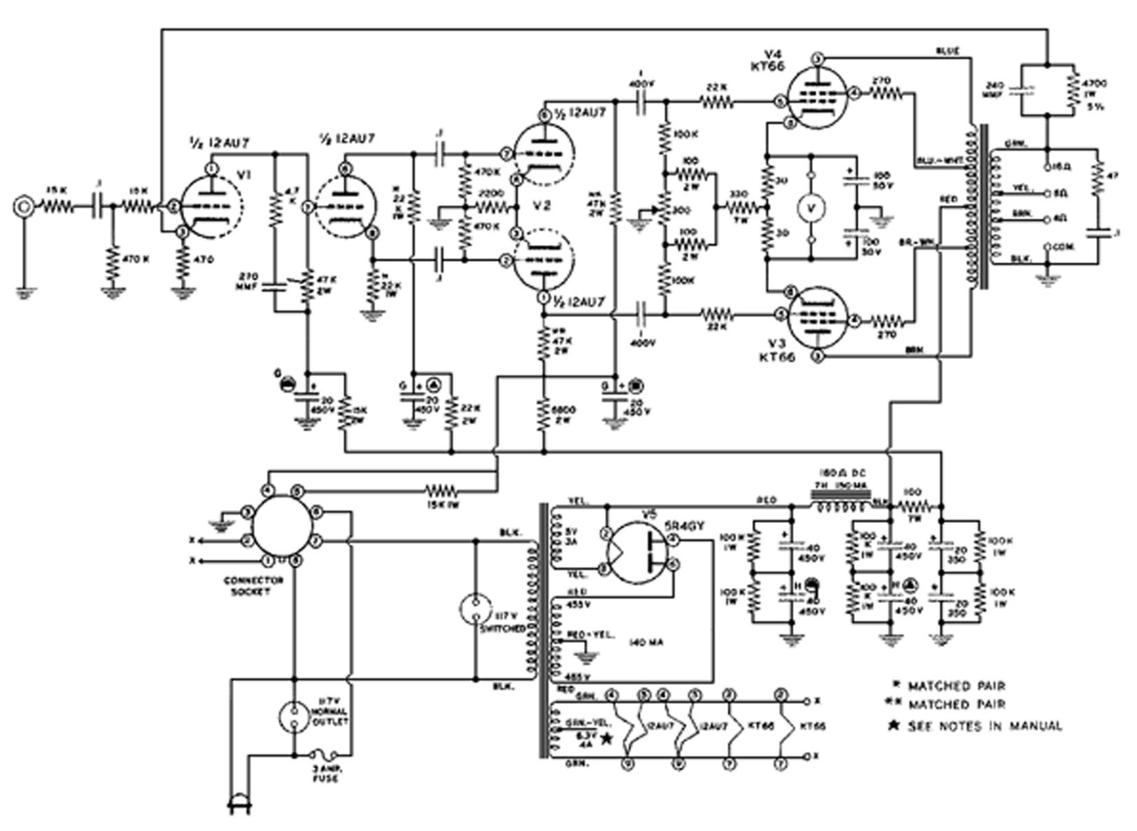 Heath Company W-5-M Schematic