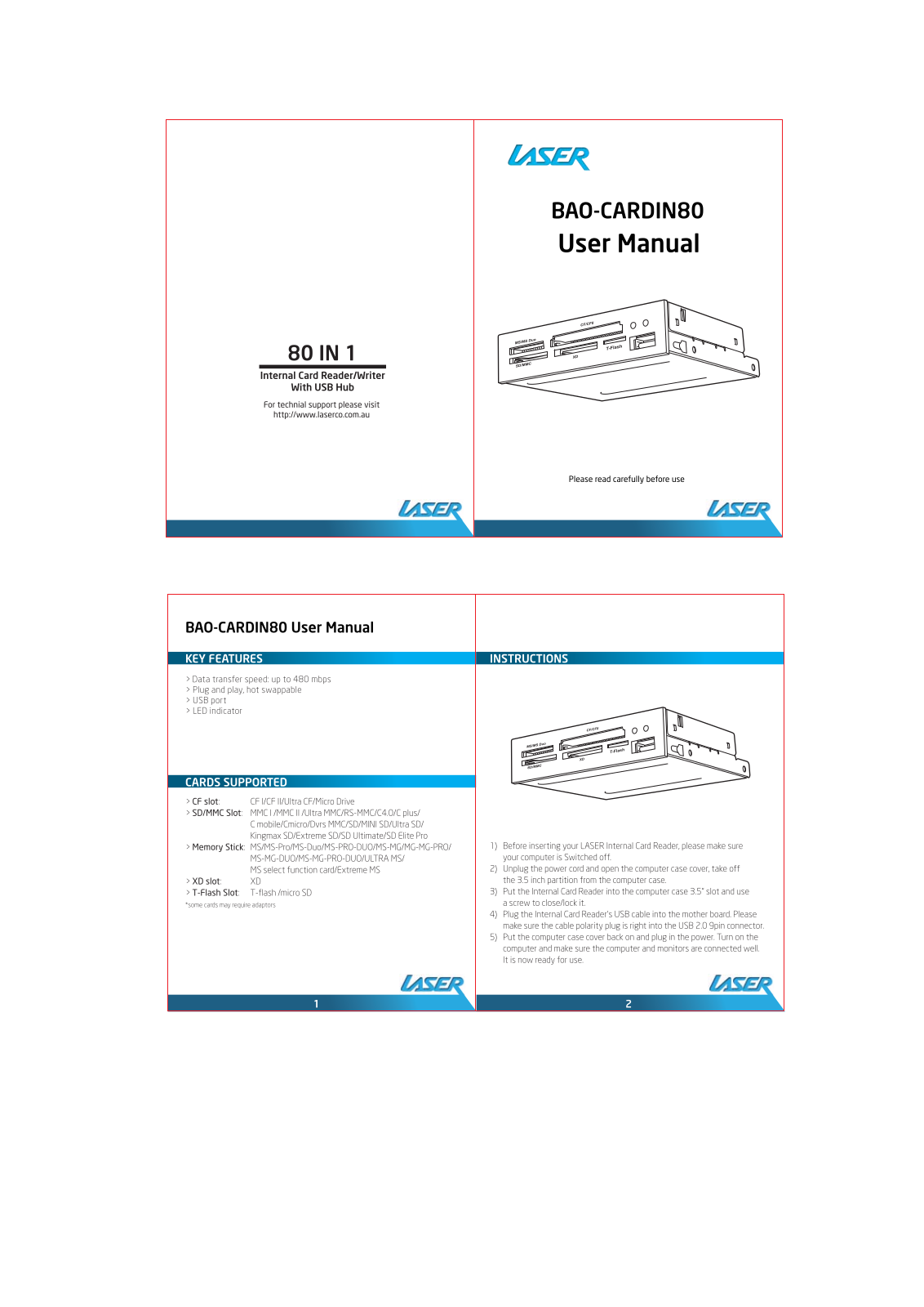 Laser BAO-CARDIN80 User Manual