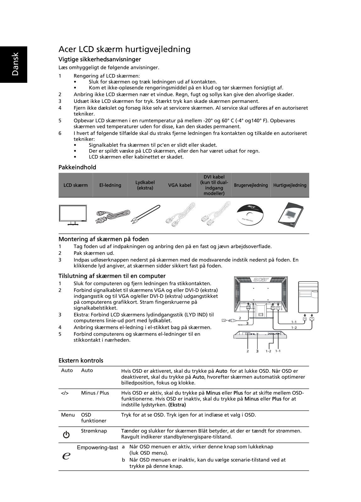 Acer V223HQ, V213H User Manual