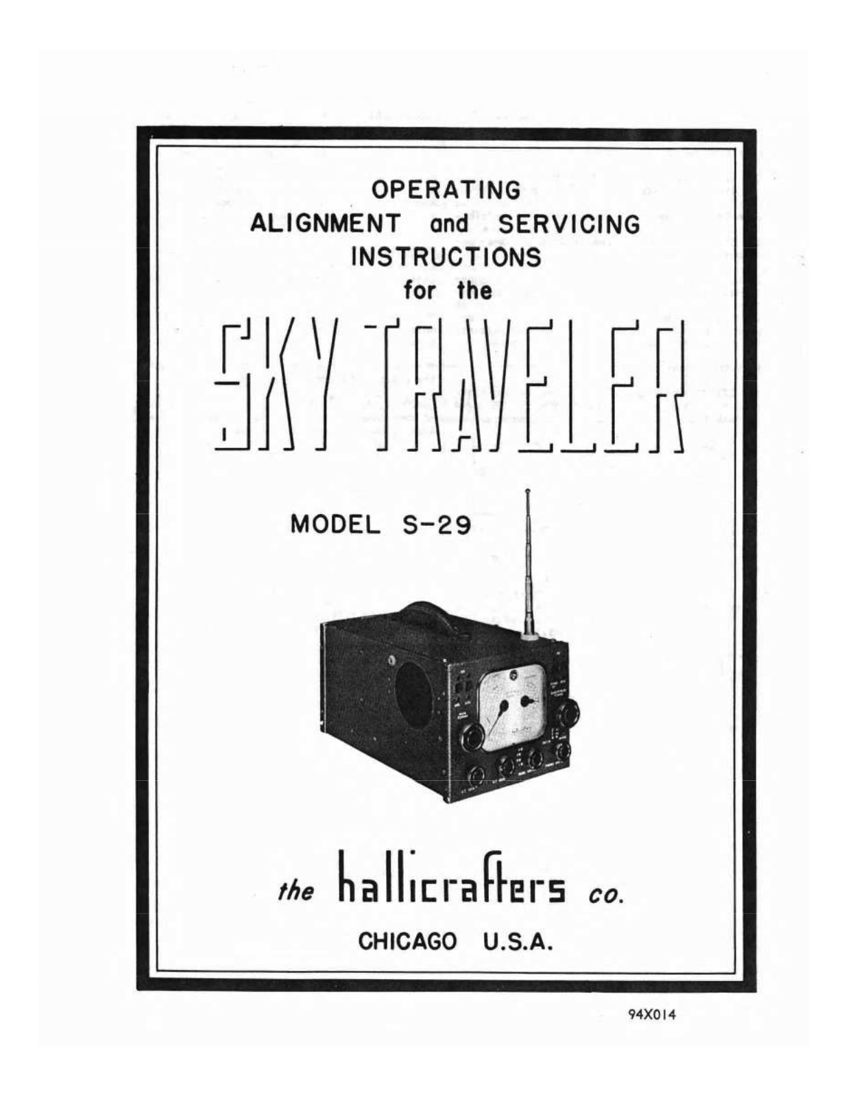 HALLICRAFTER S-29 User Manual