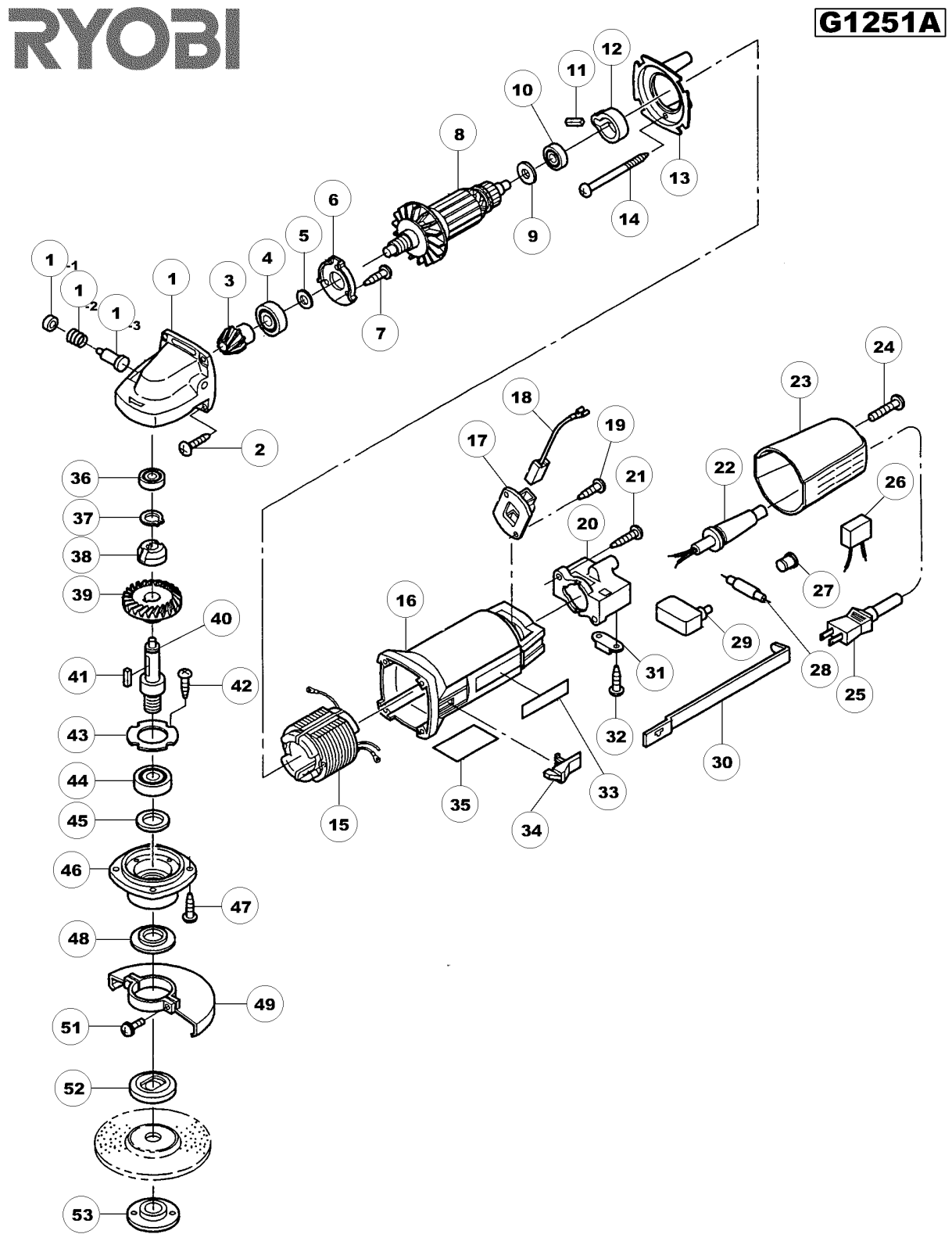 Ryobi G1251A User Manual