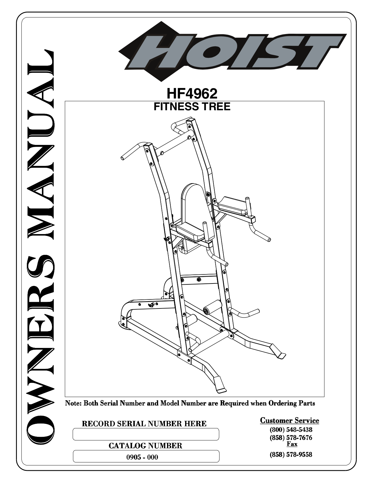 Hoist Fitness HF4962 User Manual