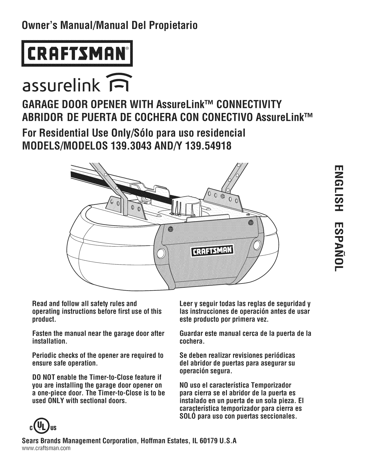 Craftsman 13954918 Owner’s Manual